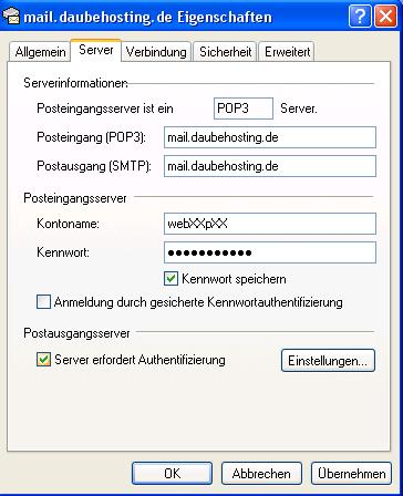 Einrichtung Outlook Express